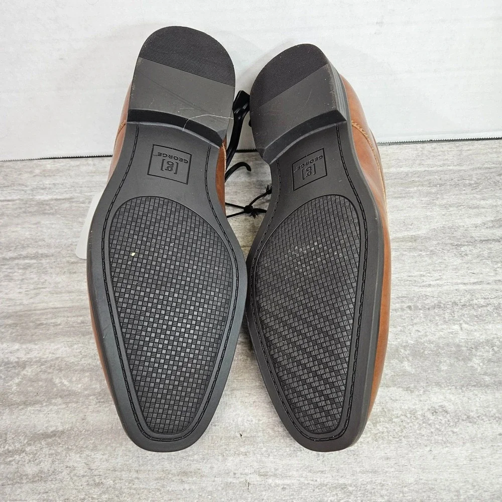 George Mens Dress Shoes Lace Up‎ Oxford Classic Comfort Formal Shoes Brown 7.5